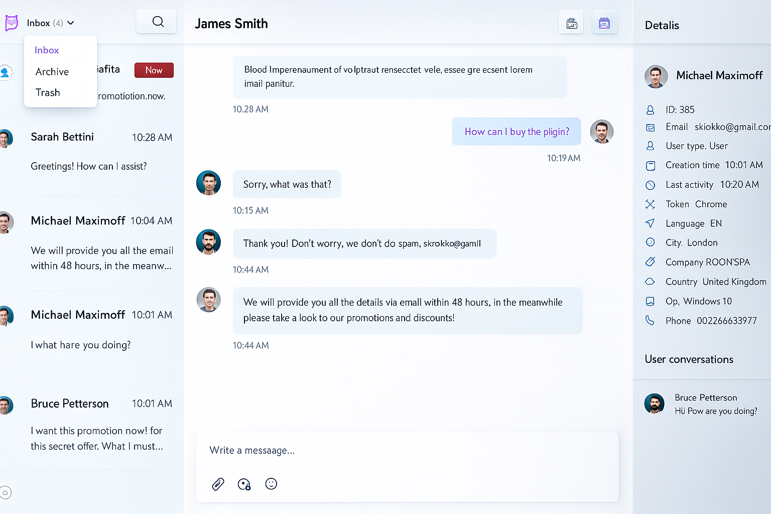 Support Dashboard